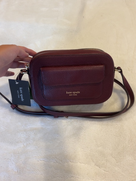 kate spade Handbags - Kate Spade New York Ava Pebbled Leather Crossbody Burgundy NWT